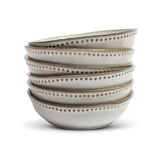 4x Pastaborden set van 6 stuks – Ø17,5 cm – parelwit VIDI, Sapore